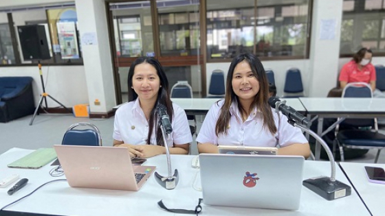 นำเสนอผลการฝึกประสบการณ์วิชาชีพ ณ ห้องประชุมใหญ่ ศูนย์ทดสอบและวิจัยคุณภาพชีววัตถุสำหรับสัตว์